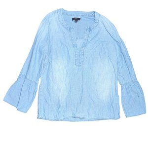 J. Crew Chambray Bell Sleeve Faded shirt Size M